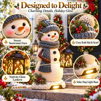 ⛄ Solar Snowman Christmas Step Light – Outdoor LED Holiday Porch & Stair Decor