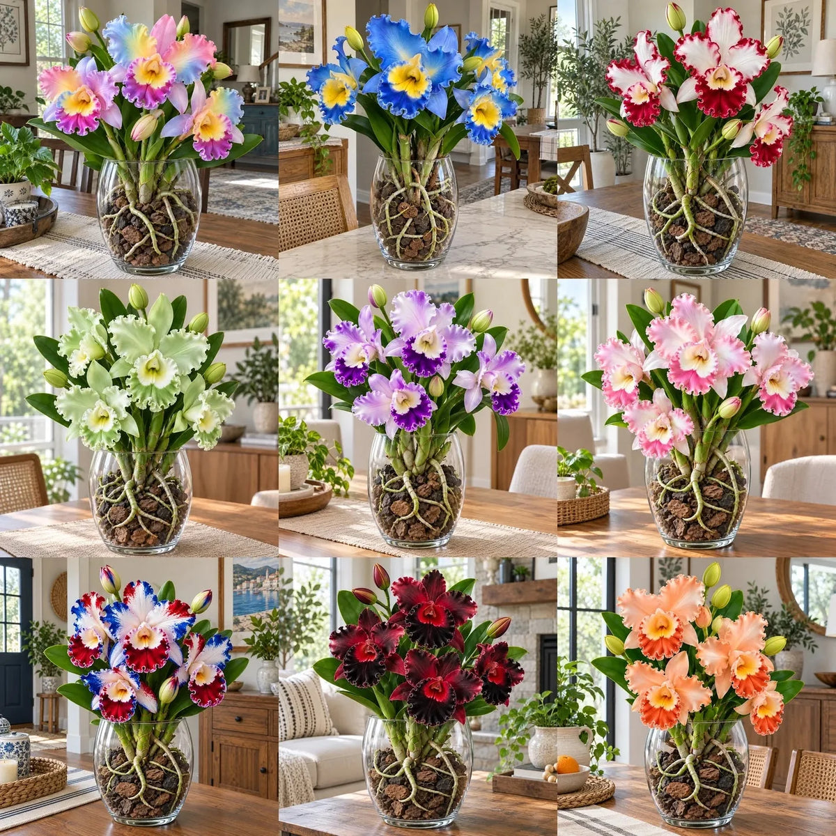 🌸 Rare Ruffled Cattleya Orchid – Rooted Pseudobulbs for Growing Exotic Blooms
