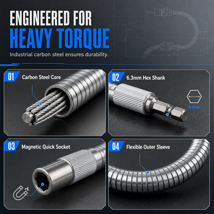 ⏳Limited-Time Offer⏰ Flexible Metal Shaft Extension for Drills and Screwdrivers（副本）