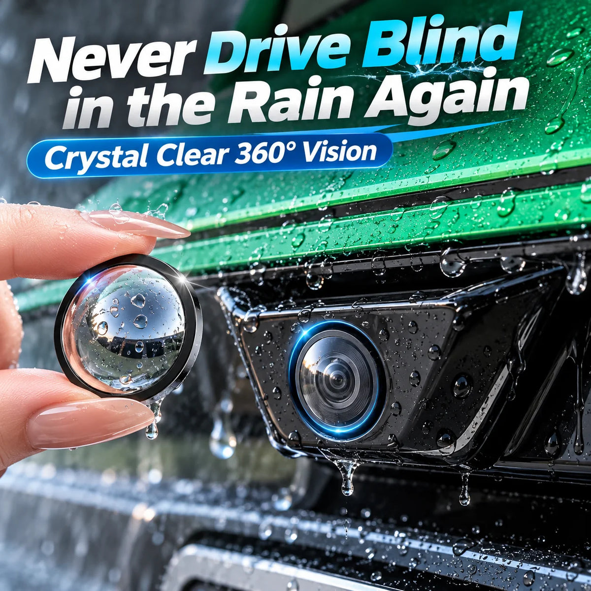 🚘Anti-Rain Car Camera Lens Protector Film – Clear Water-Repellent Cover