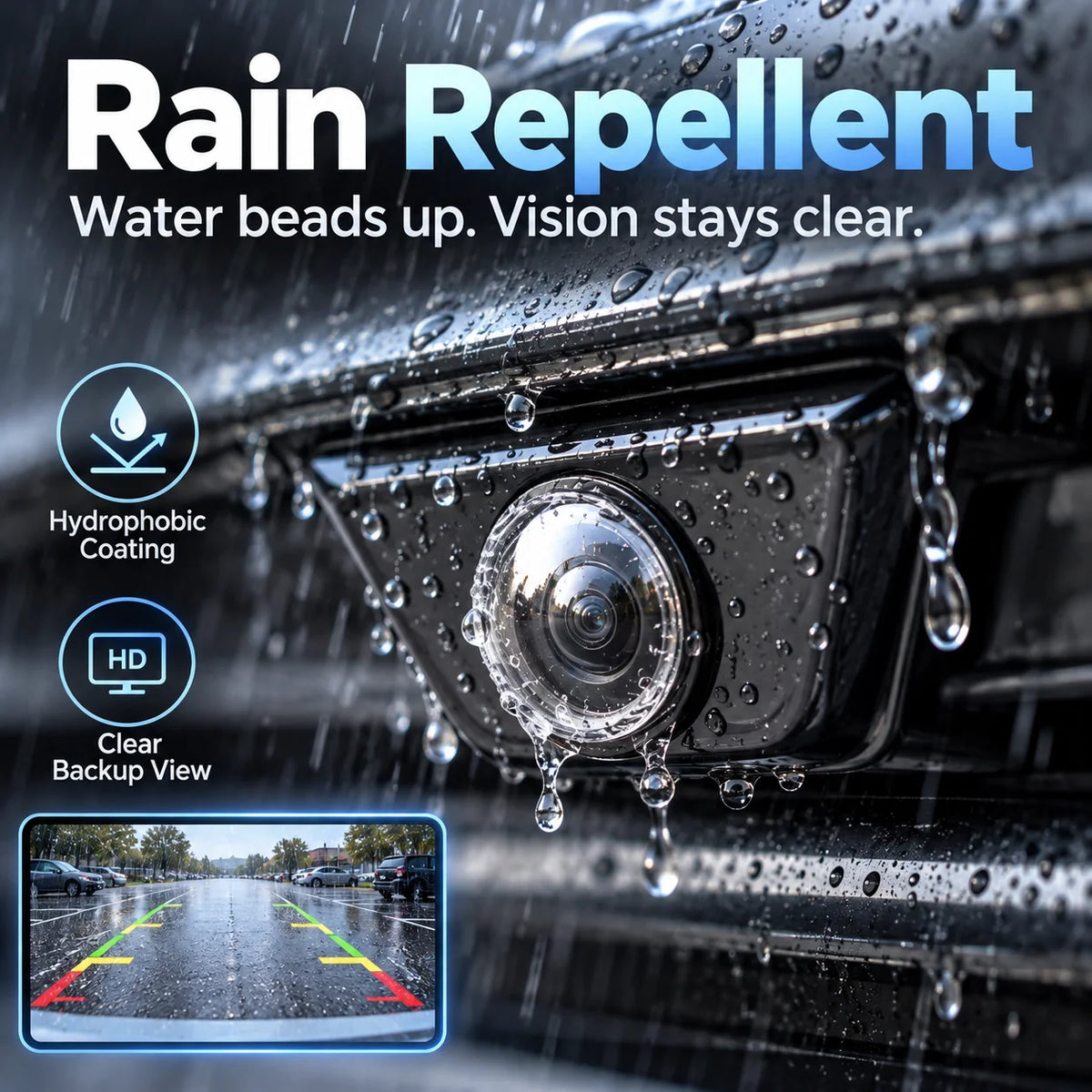 🚘Anti-Rain Car Camera Lens Protector Film – Clear Water-Repellent Cover