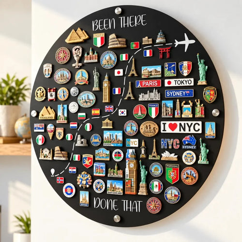 🌎✨Travel Magnet Display Board – Turn Souvenirs into Wall Art
