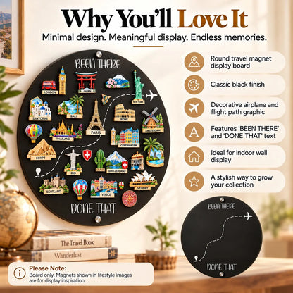 🌎✨Travel Magnet Display Board – Turn Souvenirs into Wall Art