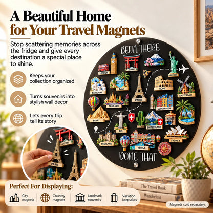 🌎✨Travel Magnet Display Board – Turn Souvenirs into Wall Art