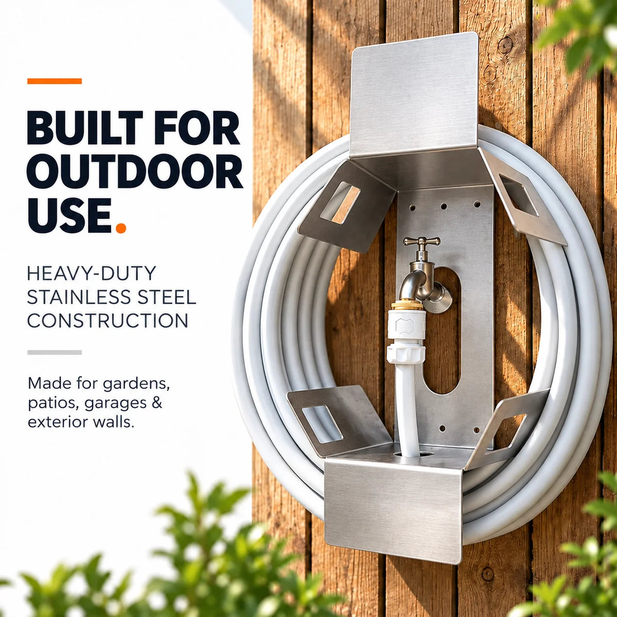 Mroace Heavy Duty Stainless Steel Wall Mounted Hose Holder