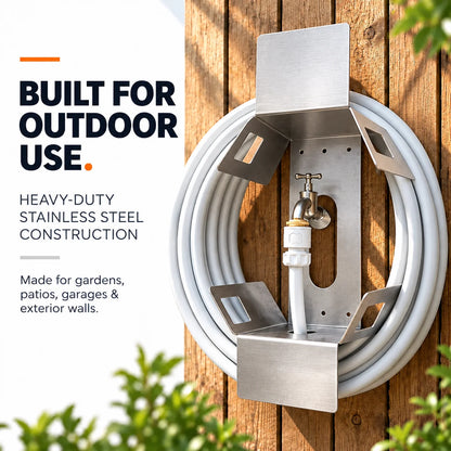 Mroace Heavy Duty Stainless Steel Wall Mounted Hose Holder
