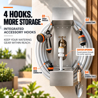 Mroace Heavy Duty Stainless Steel Wall Mounted Hose Holder