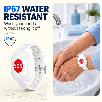 ❤️SOS Emergency Wristband for Seniors – One-Button Alert with Wi-Fi App Notifications