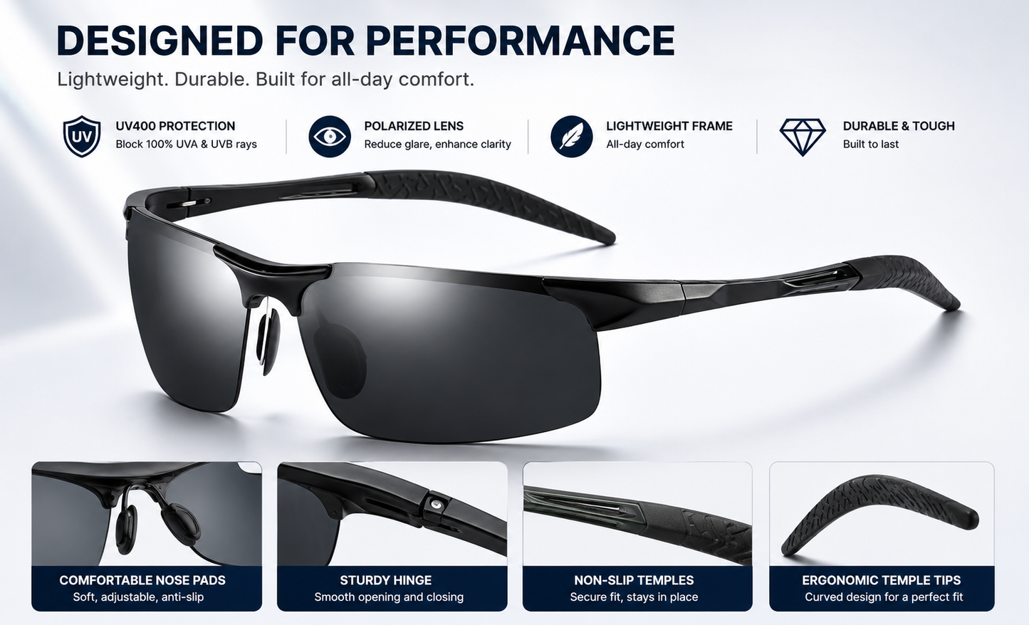 🚀2026 Hot Sale✨New-Photochromic Sunglasses with Anti-glare Polarized Lens