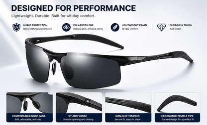 🚀2026 Hot Sale✨New-Photochromic Sunglasses with Anti-glare Polarized Lens