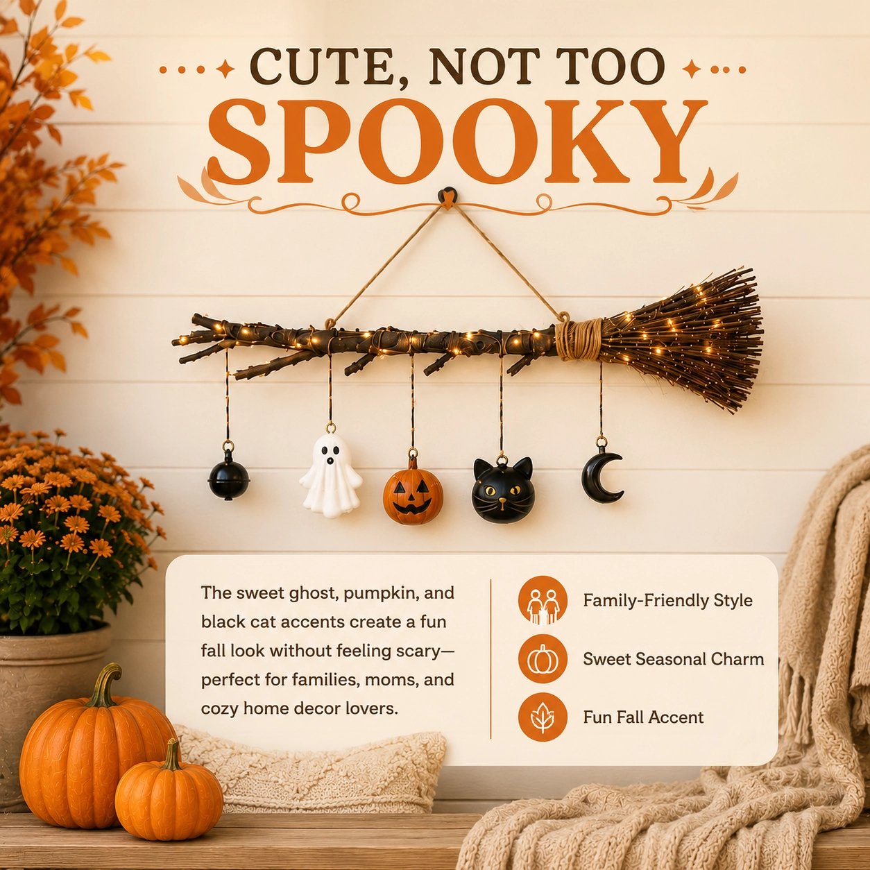 ⚡Hot Sales 50% OFF🔥Lighted Fall Broom Wall Hanging🍂