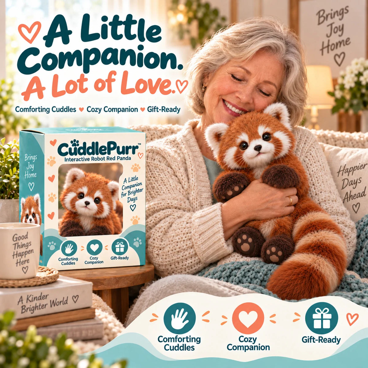🐾 Cuddly Red Panda Plush Companion – Soft & Fluffy, A Heartwarming Gift 🎁