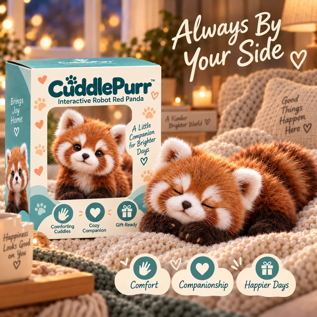 🐾 Cuddly Red Panda Plush Companion – Soft & Fluffy, A Heartwarming Gift 🎁