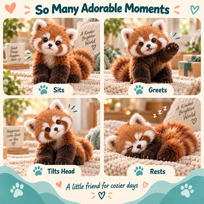 🐾 Cuddly Red Panda Plush Companion – Soft & Fluffy, A Heartwarming Gift 🎁
