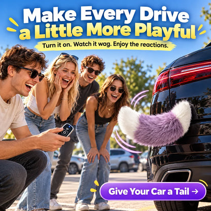 🐶✨ Wagging Car Tail Accessory – Remote Controlled Fun for Your Vehicle