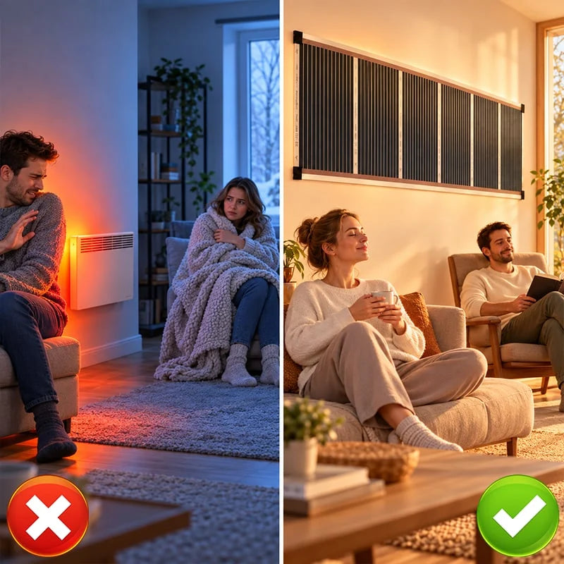 Far Infrared Wall Heater – Slim Wall-Mounted Indoor Heating Panel