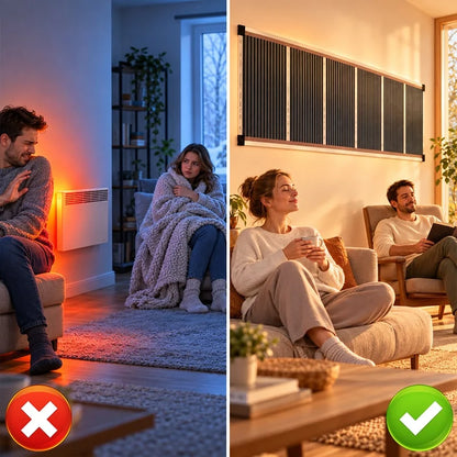 Far Infrared Wall Heater – Slim Wall-Mounted Indoor Heating Panel