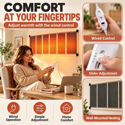 Far Infrared Wall Heater – Slim Wall-Mounted Indoor Heating Panel