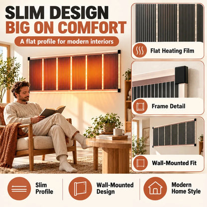 Far Infrared Wall Heater – Slim Wall-Mounted Indoor Heating Panel