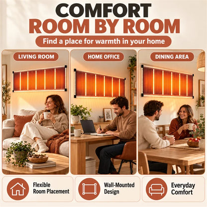 Far Infrared Wall Heater – Slim Wall-Mounted Indoor Heating Panel