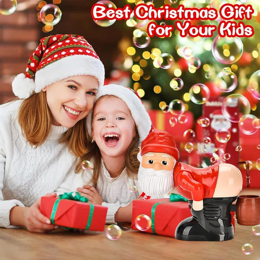 🎅🎄 Funny Santa Bubble Machine – Festive Music, Colorful Lights & Magical Christmas Bubble Fun! ✨🫧