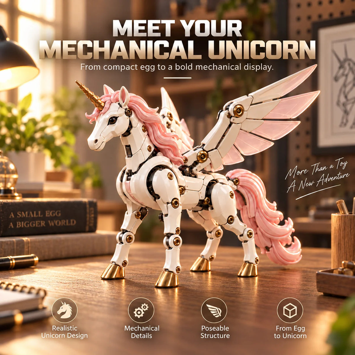 🦄 2-in-1 Transforming Unicorn Egg – Magical Winged Unicorn Toy