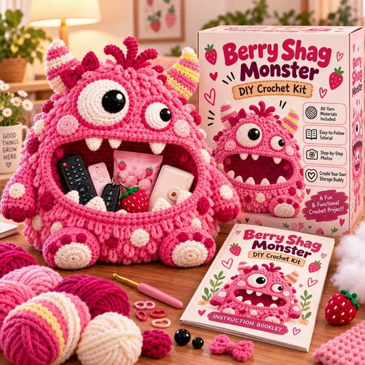 👾🧶DIY Crochet Monster Storage Organizer Kit – 6 Quirky Designs to Choose From
