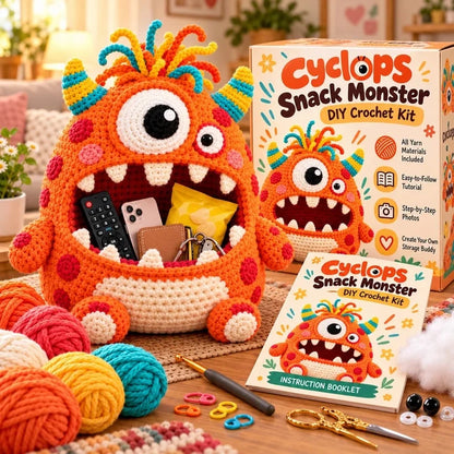 👾🧶DIY Crochet Monster Storage Organizer Kit – 6 Quirky Designs to Choose From