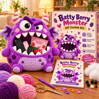 👾🧶DIY Crochet Monster Storage Organizer Kit – 6 Quirky Designs to Choose From