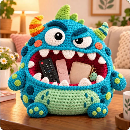 👾🧶DIY Crochet Monster Storage Organizer Kit – 6 Quirky Designs to Choose From