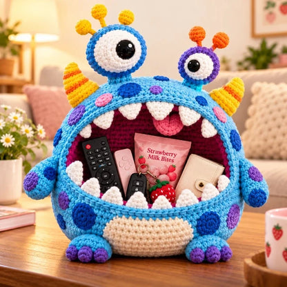 👾🧶DIY Crochet Monster Storage Organizer Kit – 6 Quirky Designs to Choose From