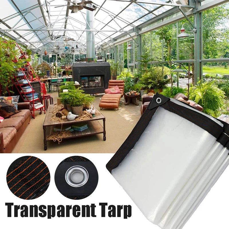 ⏳Limited-time 50% off⏰Heavy-Duty Transparent Waterproof Insulated Tarp🛡️🌧️