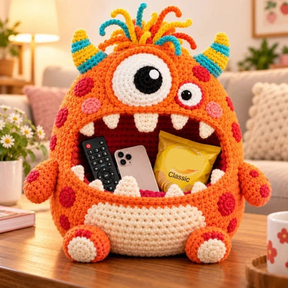 👾🧶DIY Crochet Monster Storage Organizer Kit – 6 Quirky Designs to Choose From