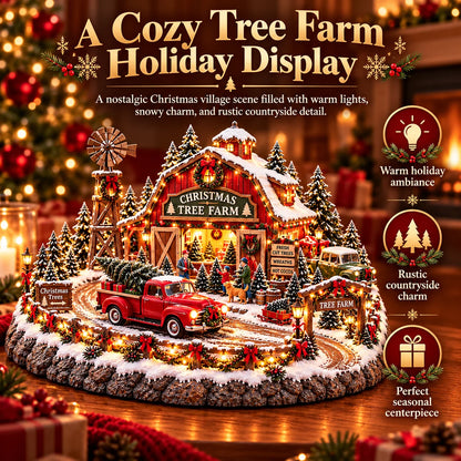 🔥Last Day 50% OFF🔥🚗🎄 Christmas Classic Gas Station Village – Lighted Vintage American Gas Station with Classic Cars