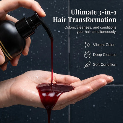 ⏳Limited-time 50% off⏰3-in-1 Hair Color Shampoo & Conditioner for Gray Coverage