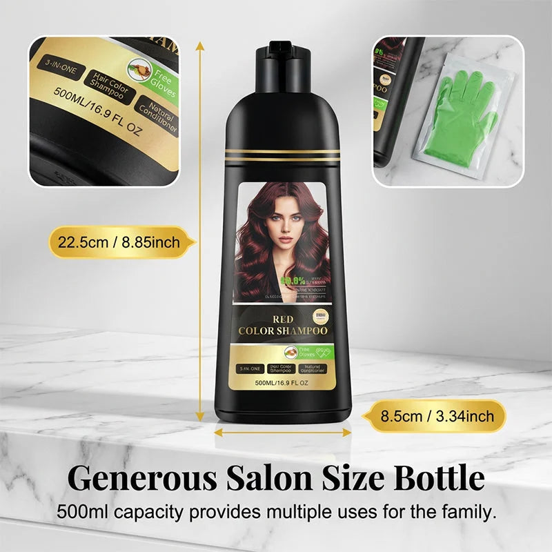 ⏳Limited-time 50% off⏰3-in-1 Hair Color Shampoo & Conditioner for Gray Coverage