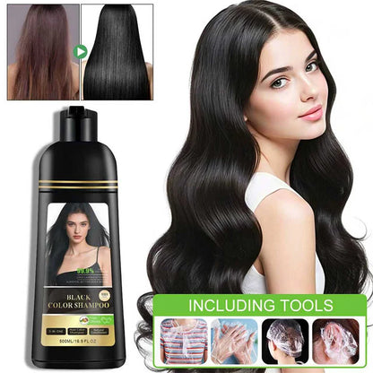 ⏳Limited-time 50% off⏰3-in-1 Hair Color Shampoo & Conditioner for Gray Coverage