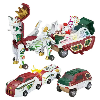 2-in-1 Magnetic Transforming Dragon Car Toy Set – Two Racing Cars, One Dragon