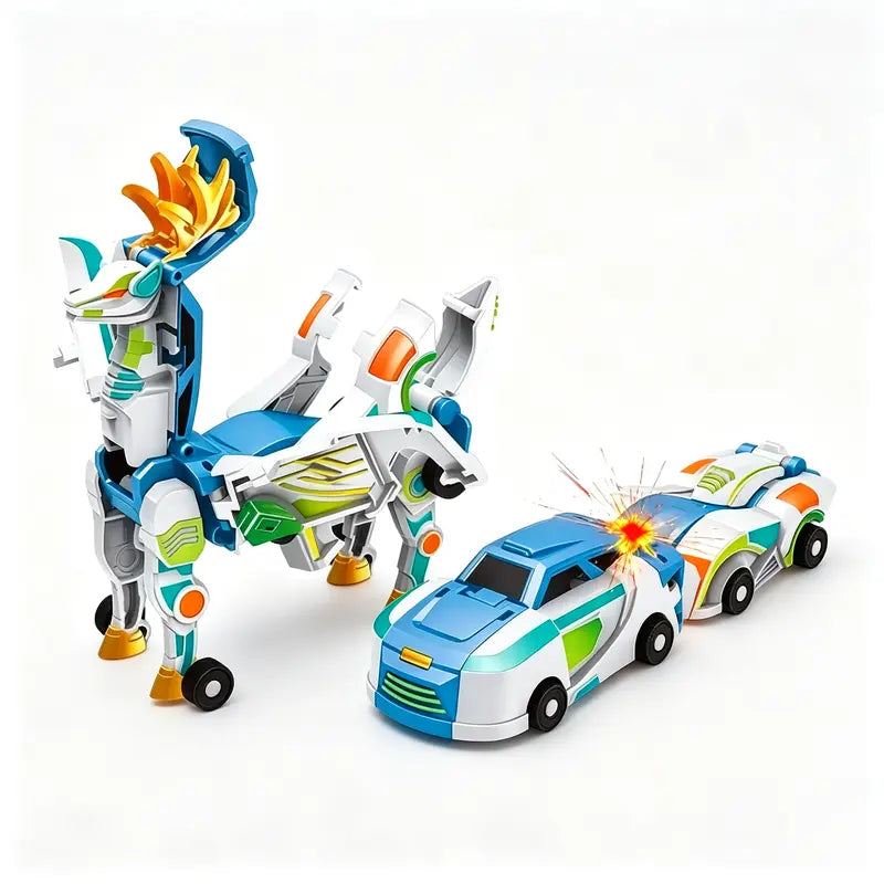 2-in-1 Magnetic Transforming Dragon Car Toy Set – Two Racing Cars, One Dragon
