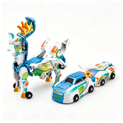 2-in-1 Magnetic Transforming Dragon Car Toy Set – Two Racing Cars, One Dragon