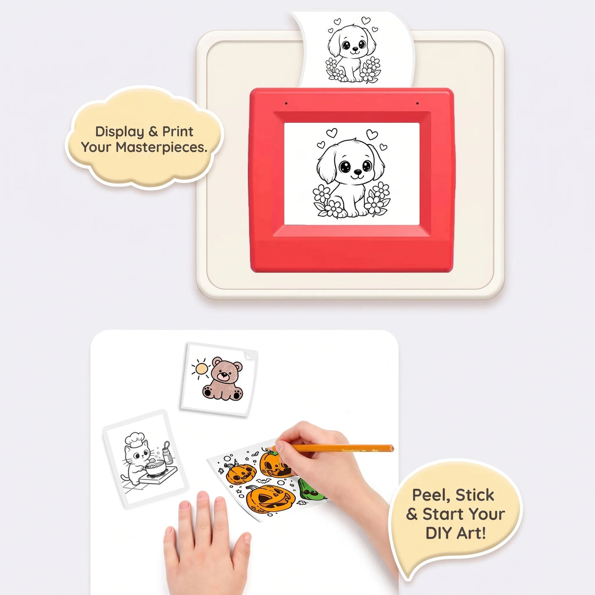 AI Voice-Activated Mini Sticker Printer