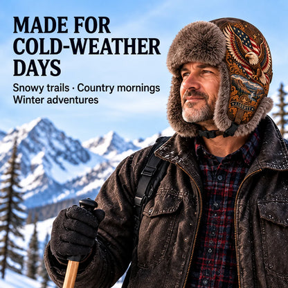 ⏳ Last Day 50% OFF – 🦅❄️"Wings of Freedom" Winter Ear-Flap Hat with Plush Lining
