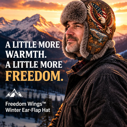 ⏳ Last Day 50% OFF – 🦅❄️"Wings of Freedom" Winter Ear-Flap Hat with Plush Lining