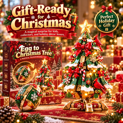 🎄2-in-1 Transforming Christmas Egg Tree – Cardinal Holiday Decor🎁