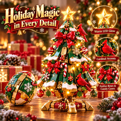 🎄2-in-1 Transforming Christmas Egg Tree – Cardinal Holiday Decor🎁