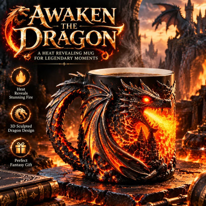 Color-Changing Dragon Mug – 3D Heat-Reveal Coffee Cup