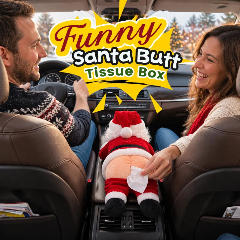 Funny Santa Butt Tissue Holder – Hilarious Christmas Gag Gift & Holiday Decor