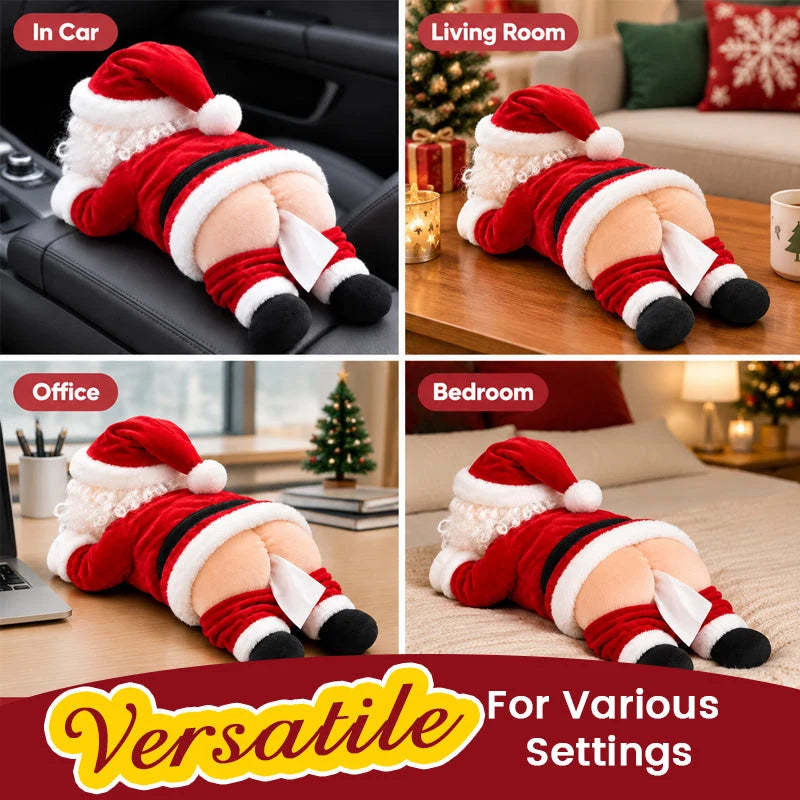 Funny Santa Butt Tissue Holder – Hilarious Christmas Gag Gift & Holiday Decor