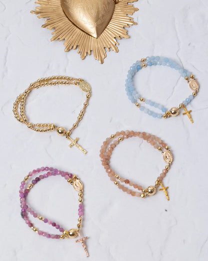 🔥🔥 ✝️Handcrafted rosary bracelets -  A Warm Companion for Your Faith Journey📿