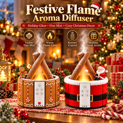🎄 Christmas Campfire Aroma Diffuser – Santa or Gingerbread Design